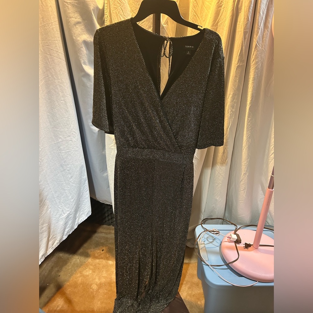 Torrid Black Shimmer Jumpsuit